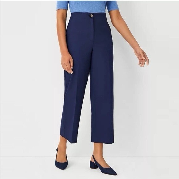 Ann Taylor The Kate Wide-Leg Crop Pant - Size 12 - Picture 3 of 3